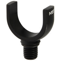 Aluminium Rutenhalter 25 mm schwarz (1Stk)