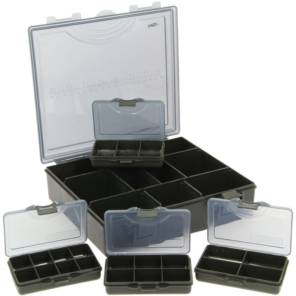 Tackle Box System 4 + 1 in Schwarz